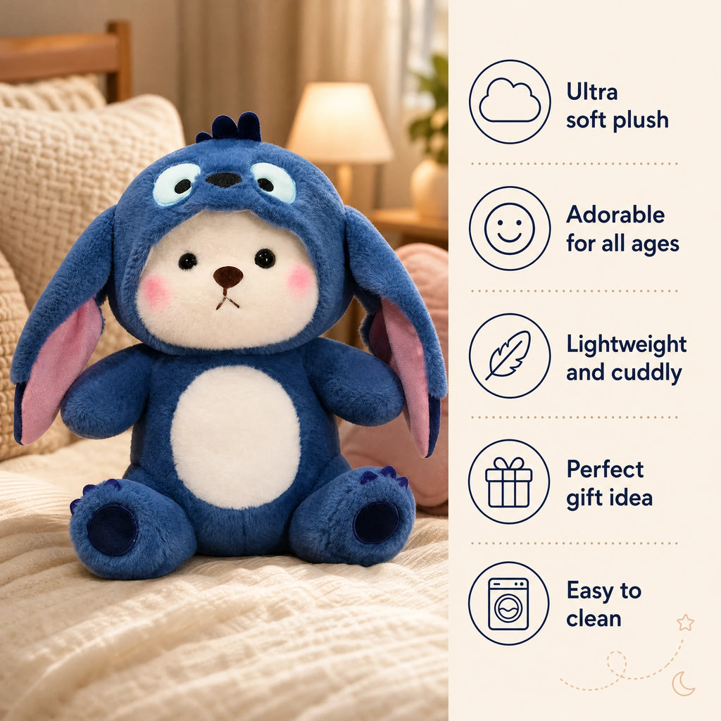 Bear Plush Costume with Removable Donkey Hood - Bénéfices produit