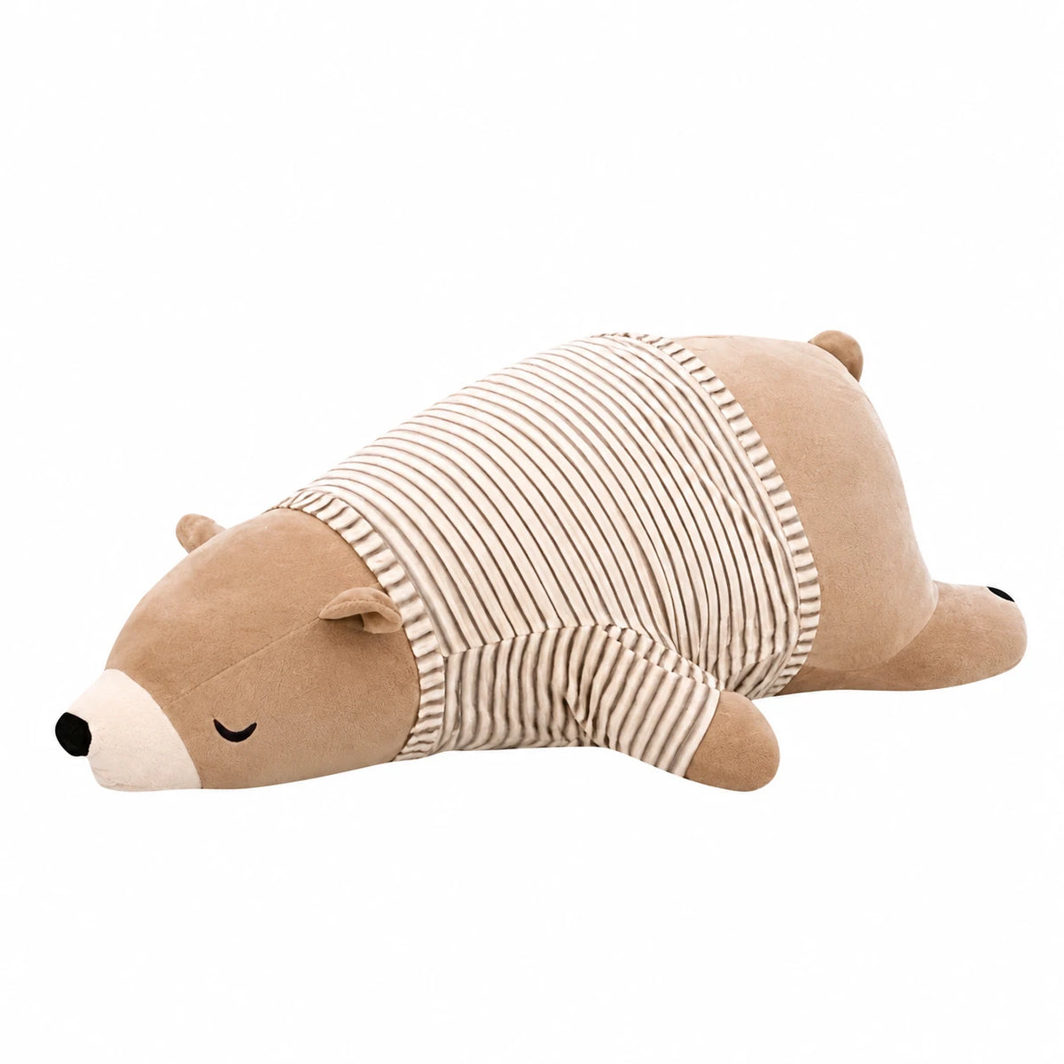 Bear Plush Toy with Striped Outfit, Lying Position - 19.5in / 50cm … (4 tailles)