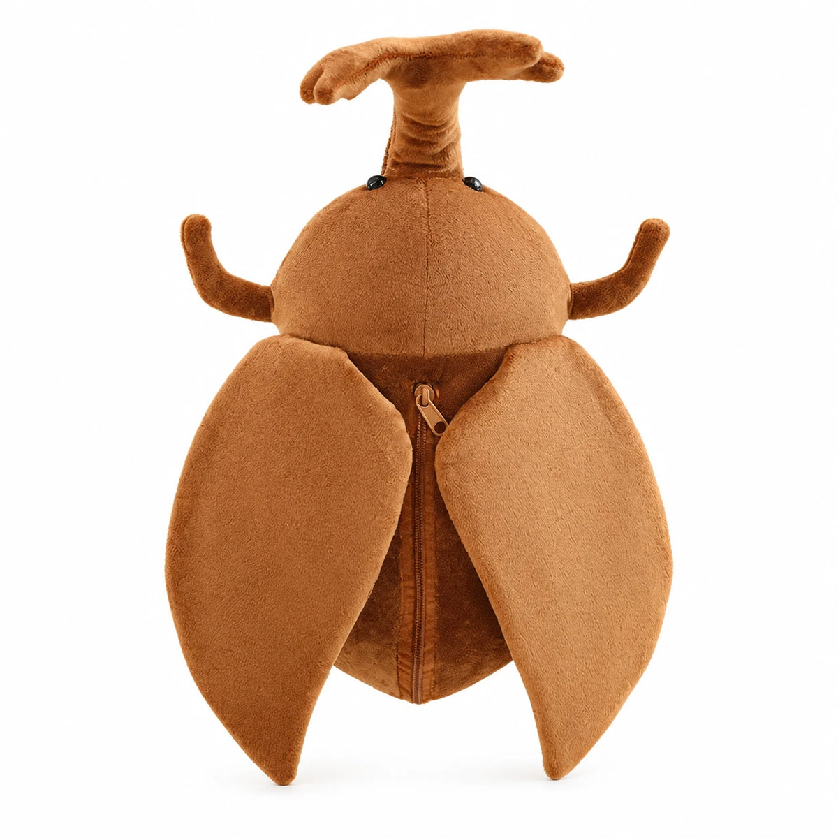 Beetle Plush Backpack with Adjustable Straps - Dark Beetle
