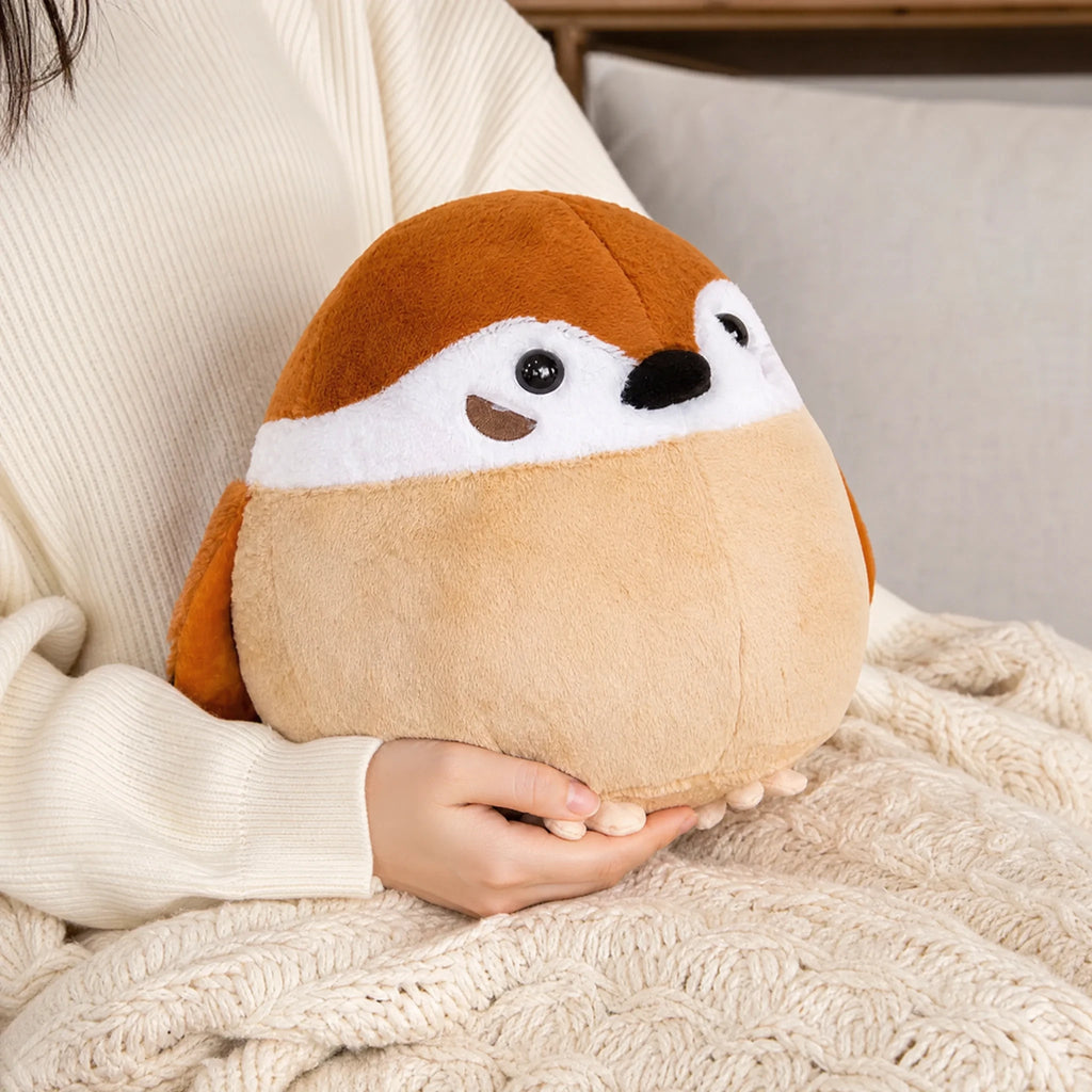 Bird Plush Toy – Round Sparrow and Raven Design - Utilisation du produit