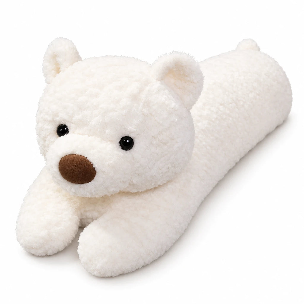 Body Pillow Plush Bear with Long Huggable Shape - Polar Bear / 39in / 100cm … (2 tailles)