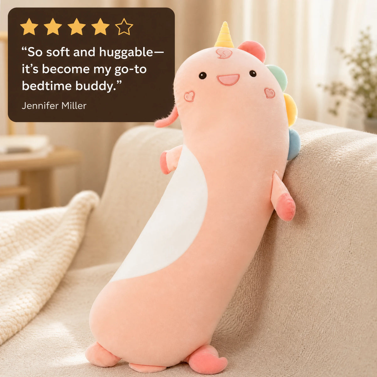 Body Pillow Plush with Kawaii Animal Designs - Image témoignage