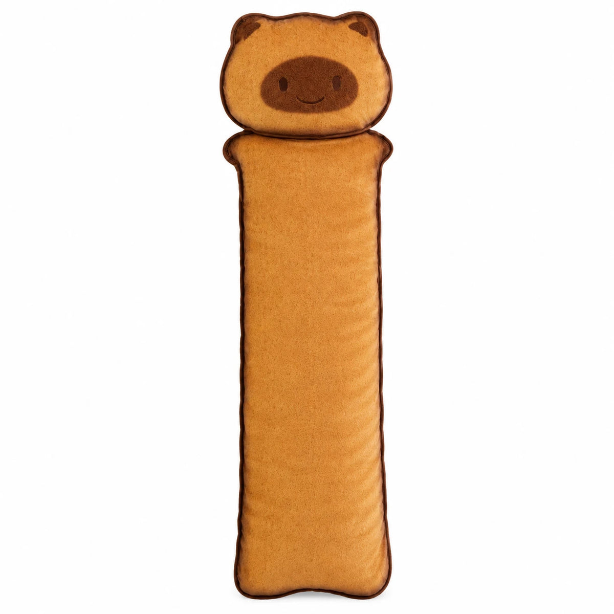 Body Pillow Plush with Toasted Bread Design and Cat Face - Dark (Smile) / 35.5in / 90cm … (3 tailles)