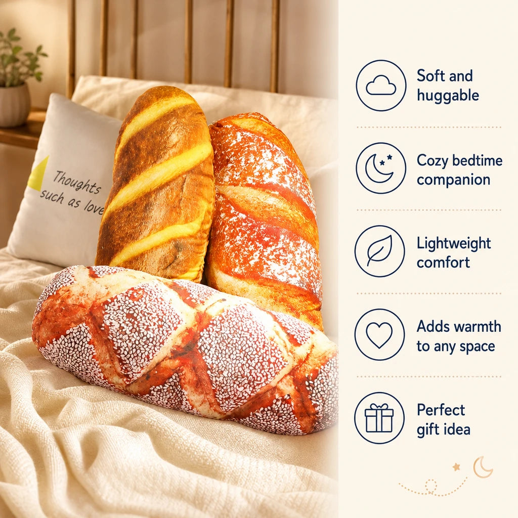Bread Pillow in Realistic Baguette Design - Bénéfices produit