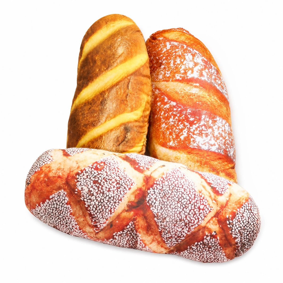 Bread Pillow in Realistic Baguette Design - Fond blanc