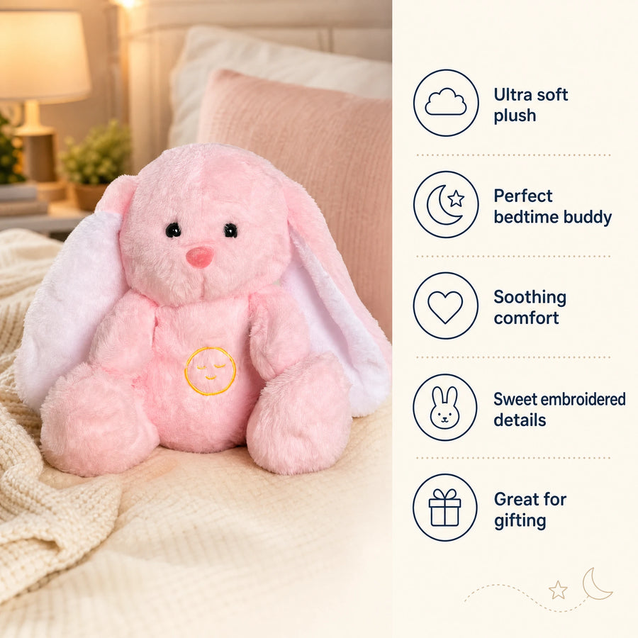 Breathing Bunny Plush with Night Light and Lullaby - Bénéfices produit