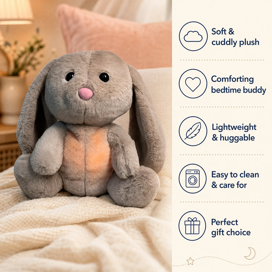 Breathing Bunny Plush with Soothing Movement and Light - Bénéfices produit