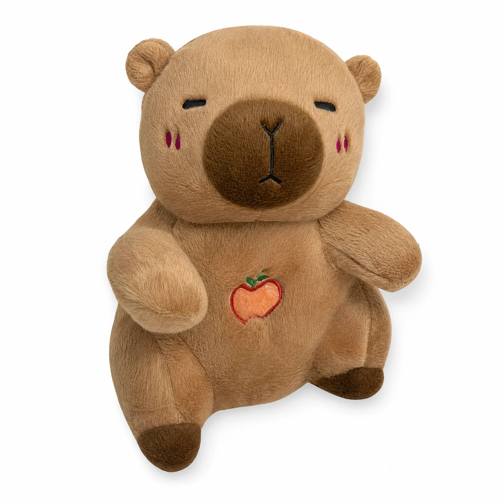 Breathing Capybara Plush with Lullaby Music and Realistic Motion - Fond blanc