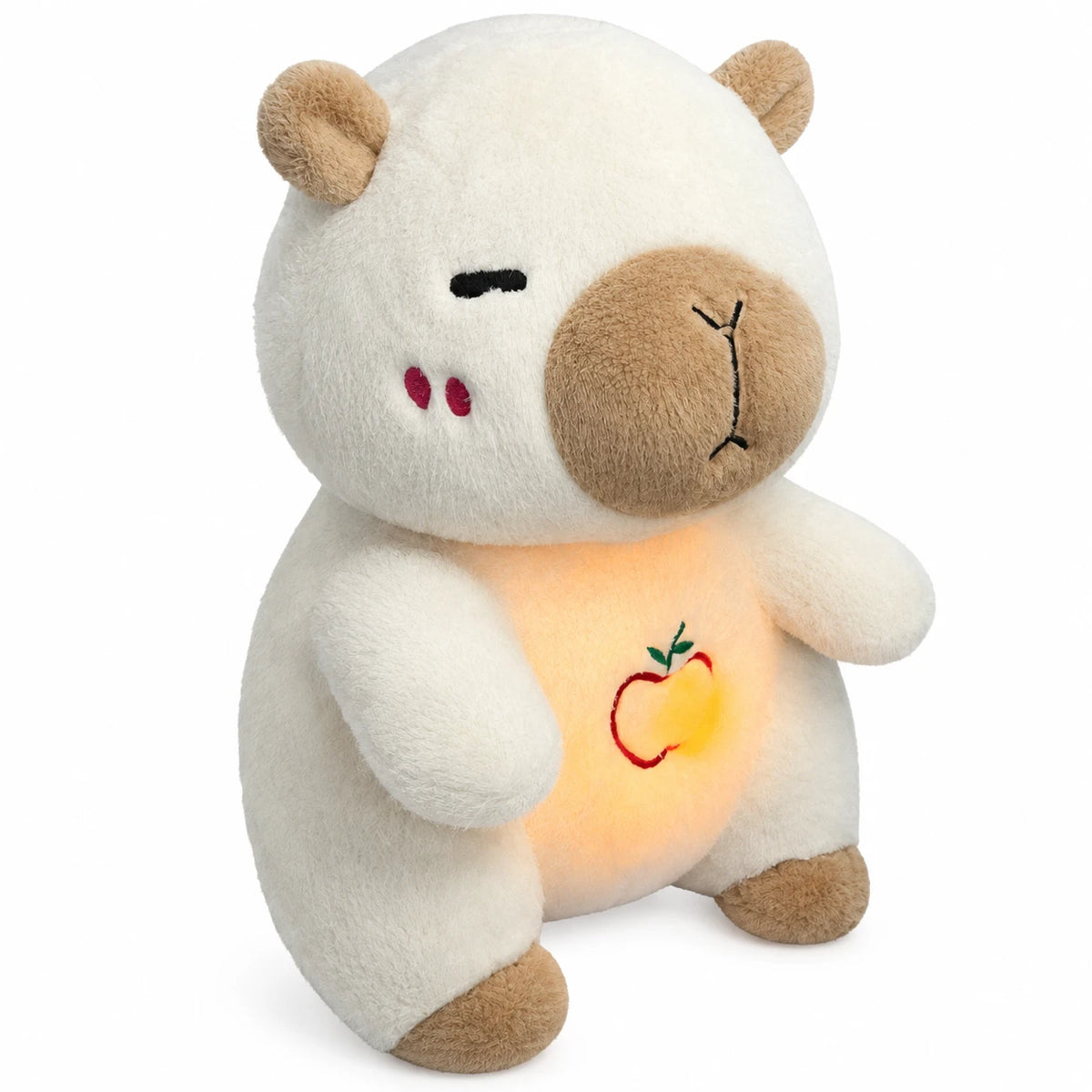 Breathing Capybara Plush with Lullaby Music and Realistic Motion - White