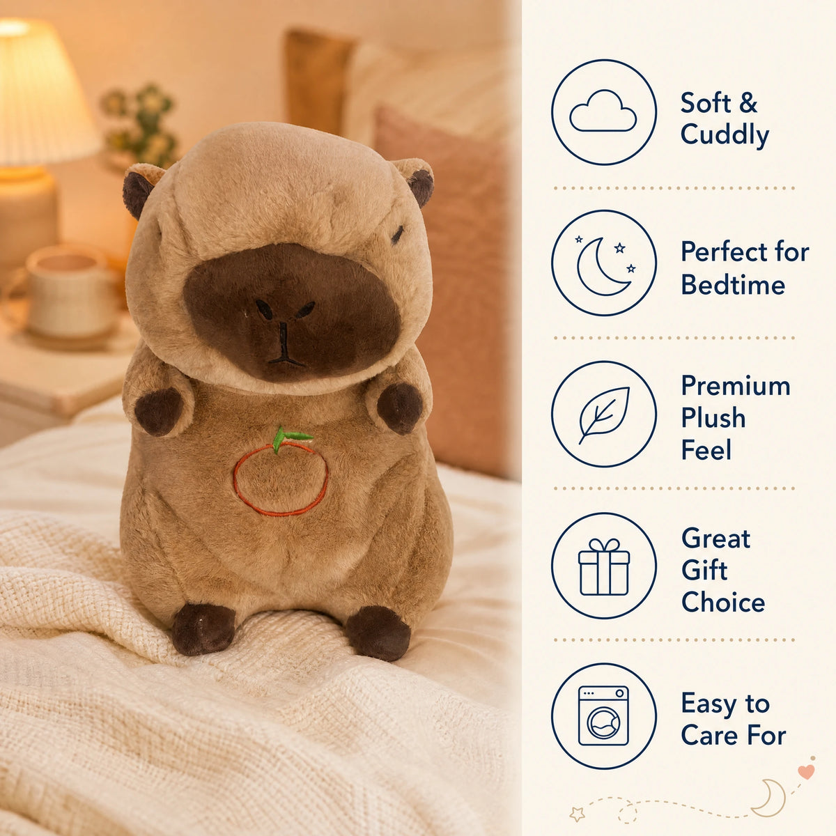 Breathing Capybara Plush with Soothing Movement - Bénéfices produit