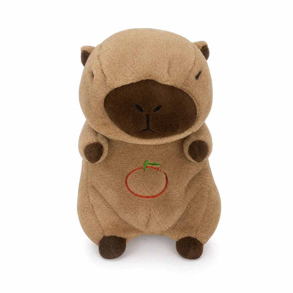 Breathing Capybara Plush with Soothing Movement - Fond blanc