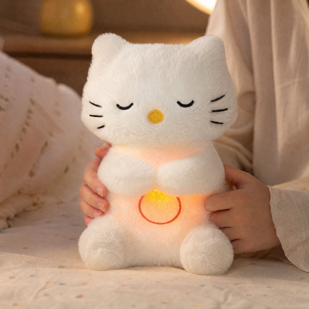 Breathing Cat Plush with Lullaby and Soft Light - Utilisation du produit