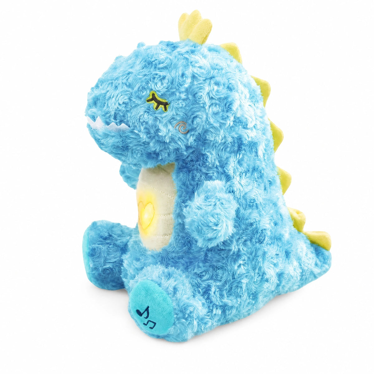 Breathing Dinosaur Plush with Light and Lullaby - Fond blanc