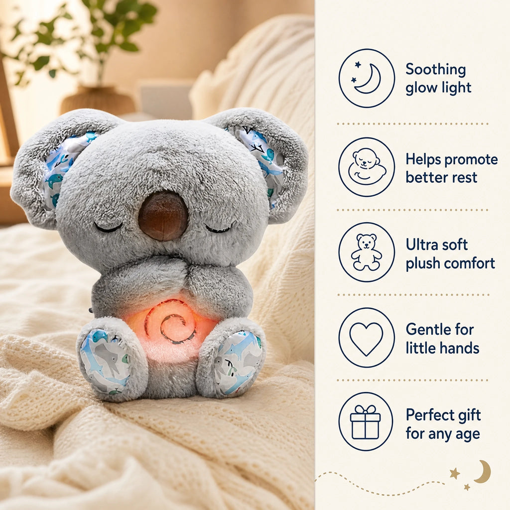 Breathing Koala Plush with Night Light and Lullaby - Bénéfices produit