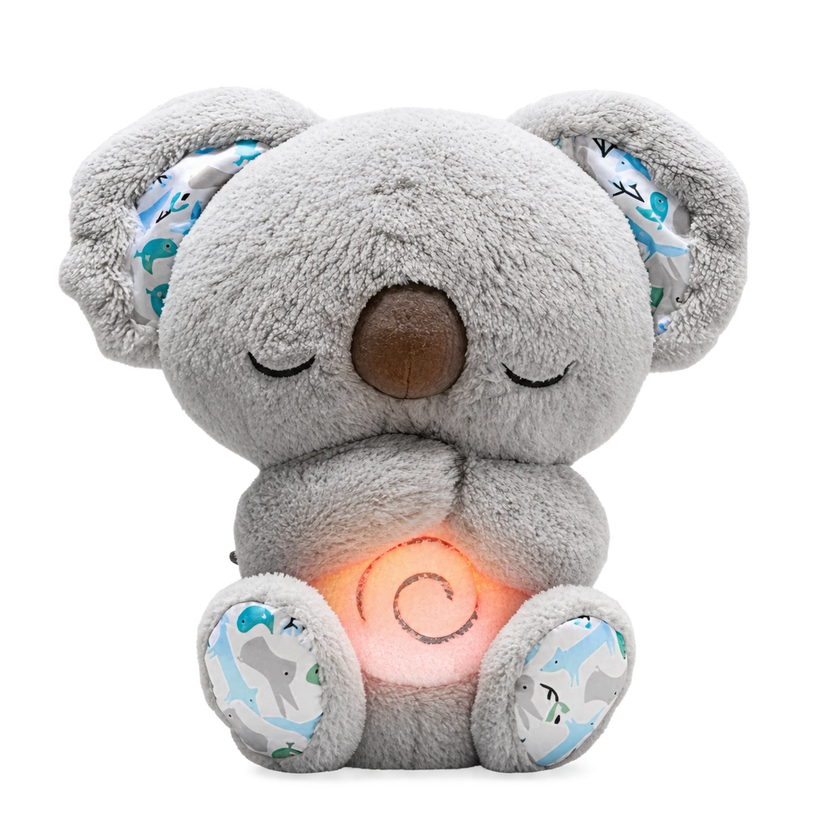 Breathing Koala Plush with Night Light and Lullaby - Gray