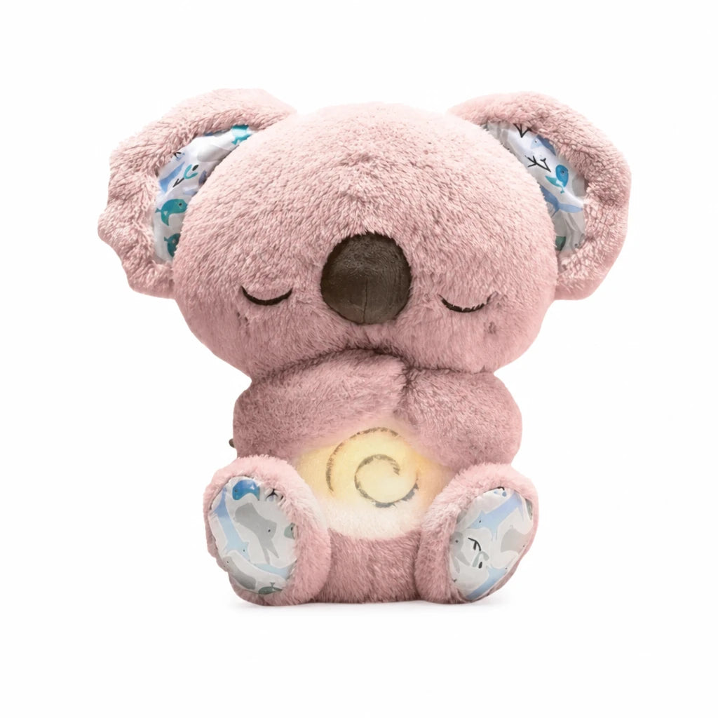 Breathing Koala Plush with Night Light and Lullaby - Pink