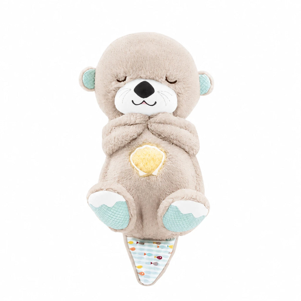 Breathing Otter Plush with Soothing Lullaby - Beige