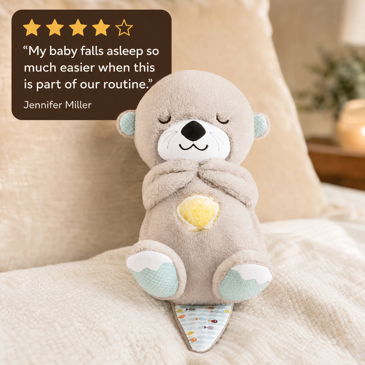 Breathing Otter Plush with Soothing Lullaby - Image témoignage