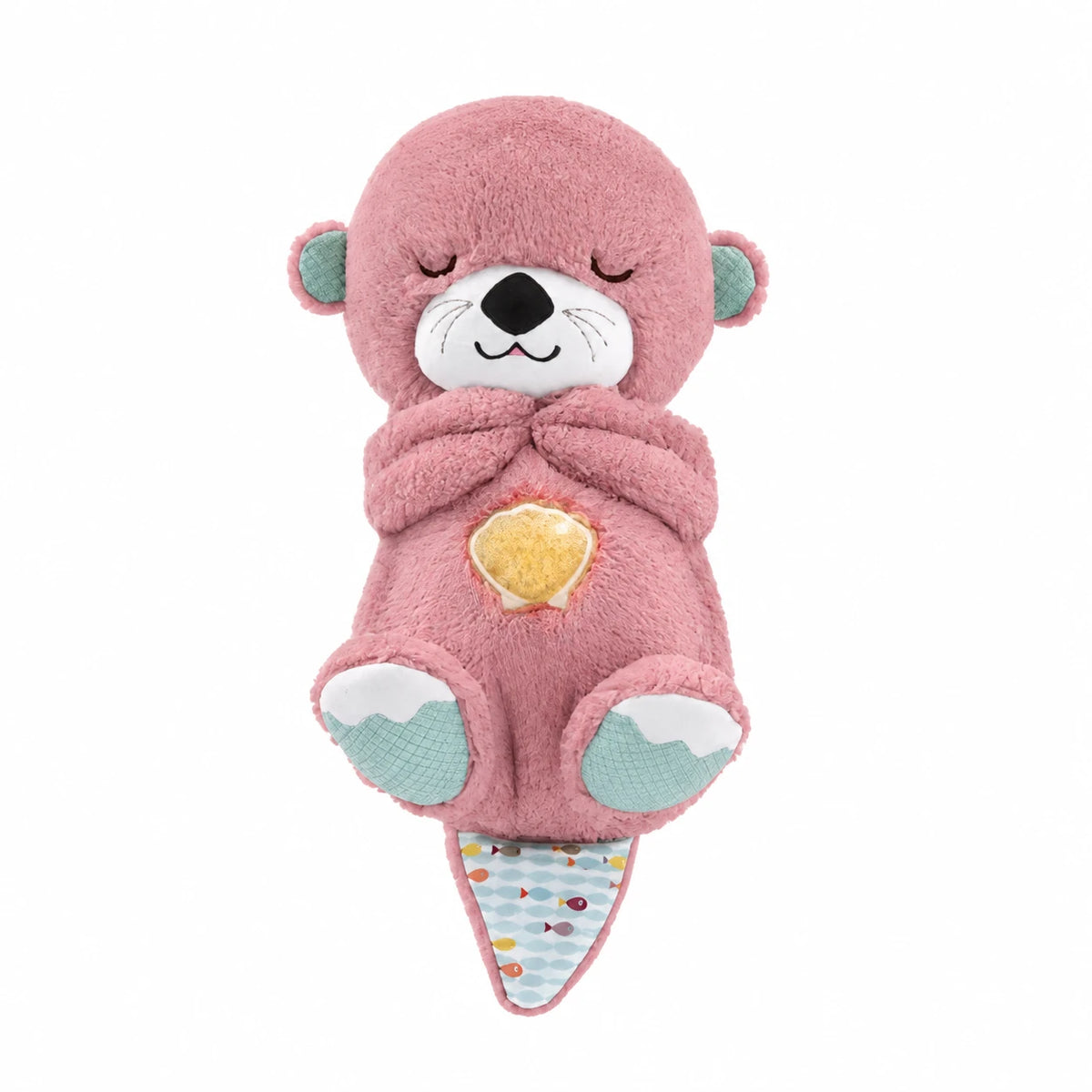 Breathing Otter Plush with Soothing Lullaby - Pink