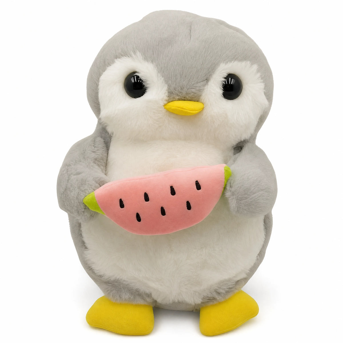 Breathing Penguin Plush with Lullabies and Watermelon - Fond blanc