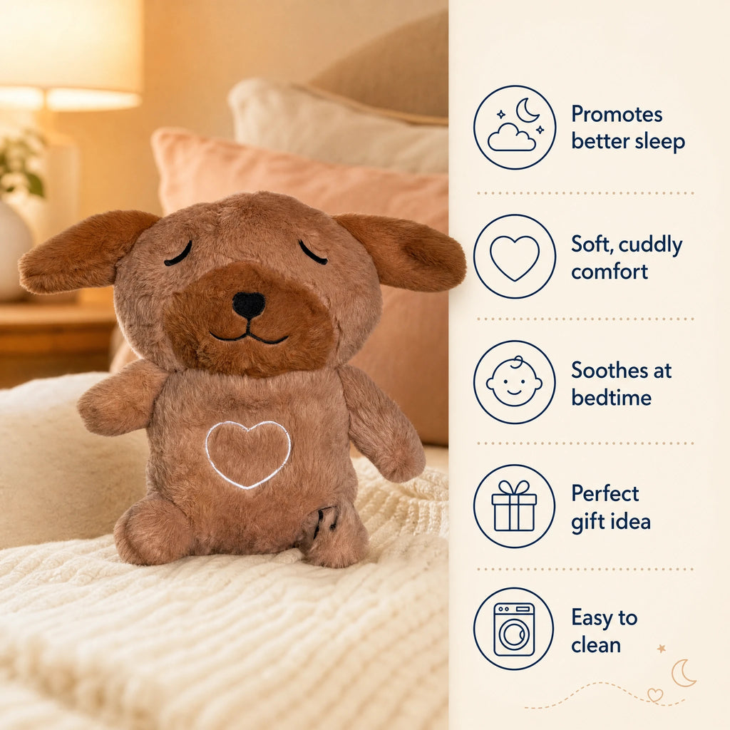 Breathing Plush Dog with Light and Music - Bénéfices produit