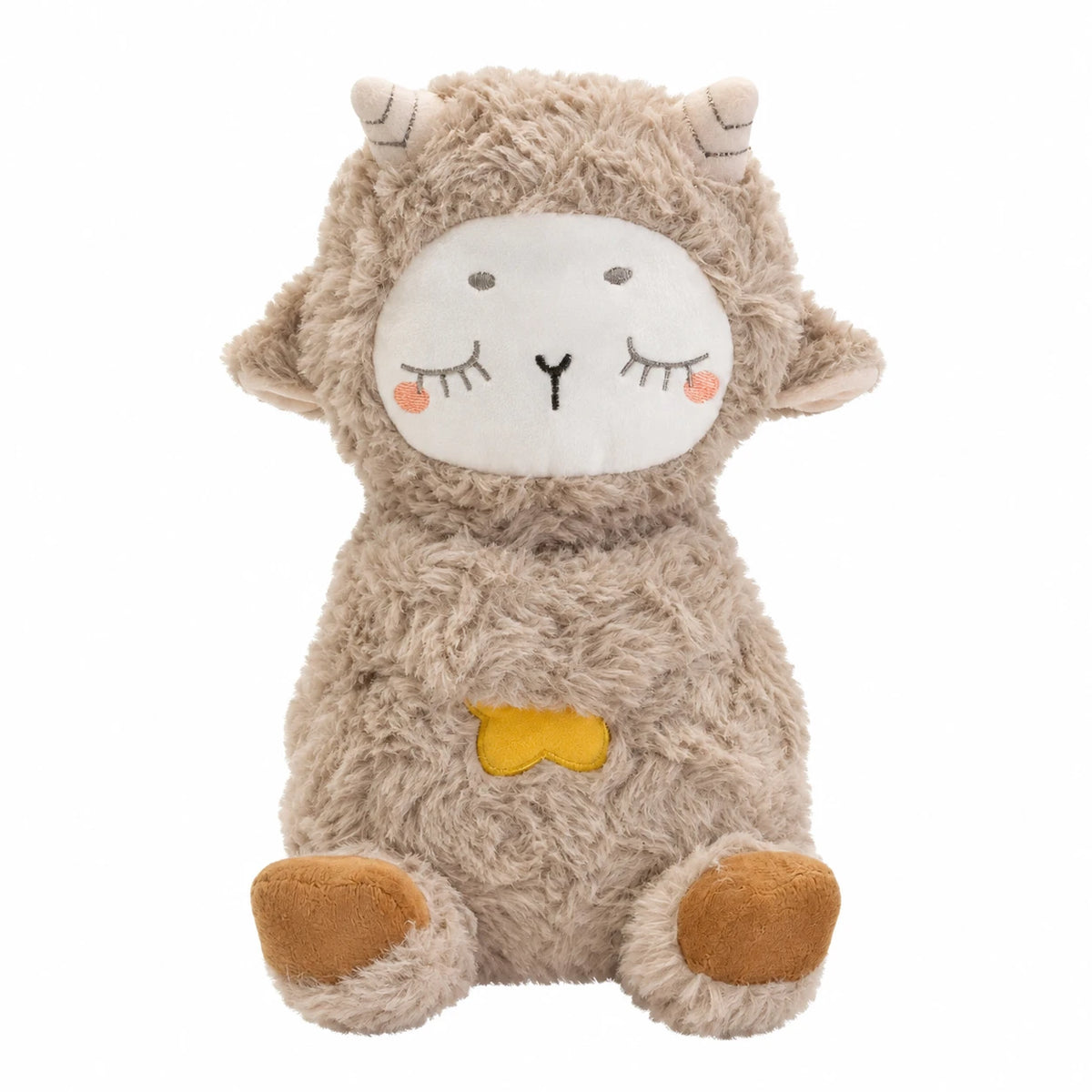 Breathing Plush Toy Sheep with Lullaby and Light - Brown