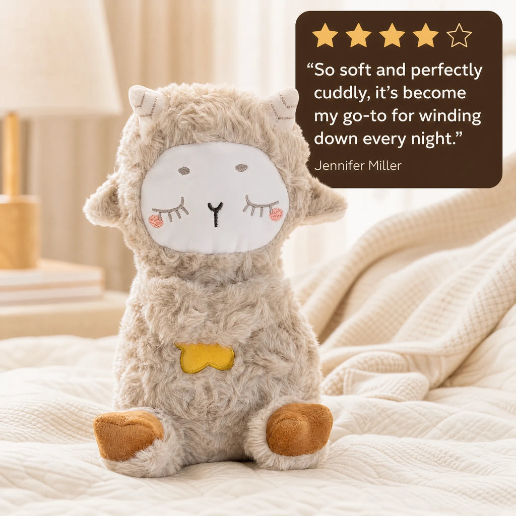 Breathing Plush Toy Sheep with Lullaby and Light - Image témoignage