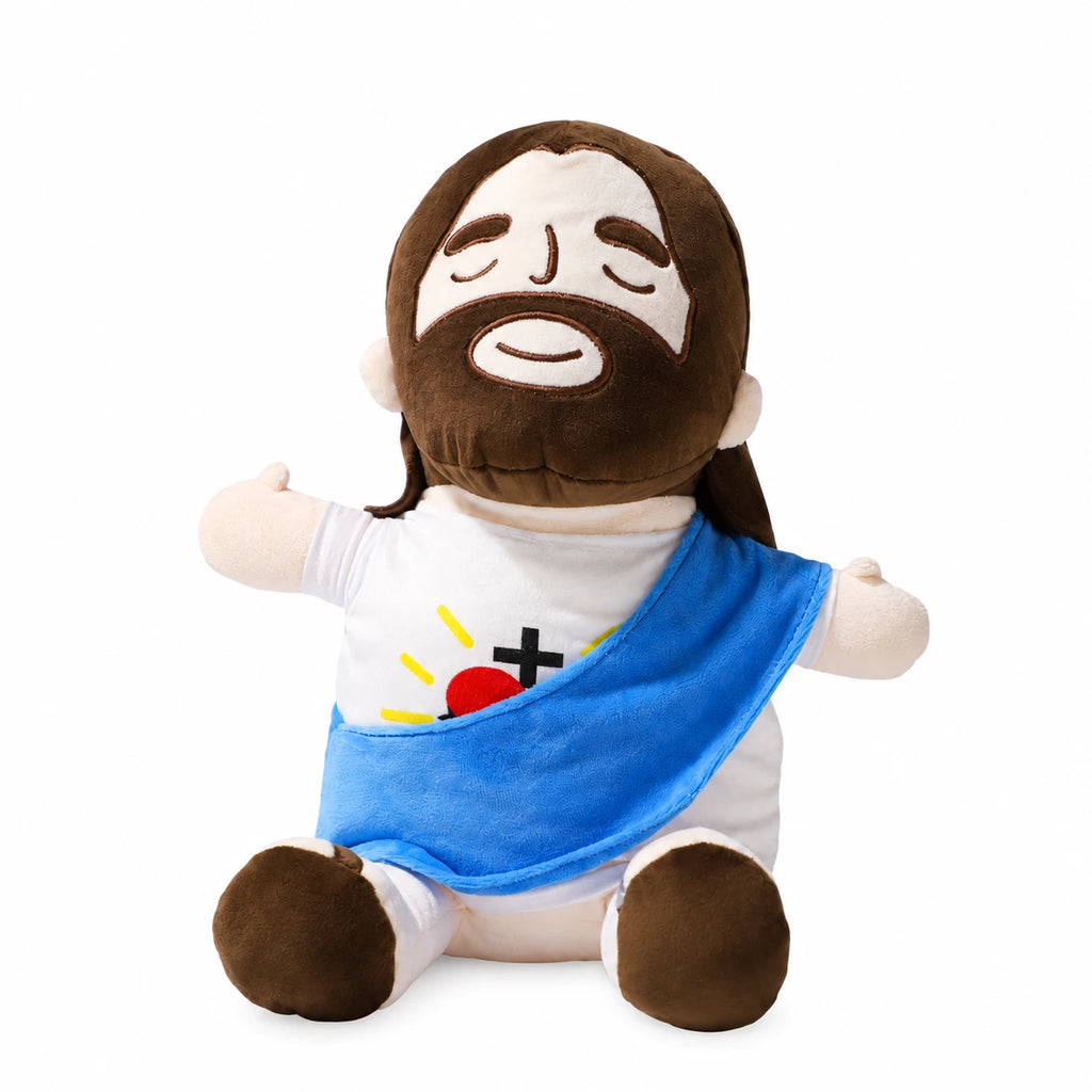 Breathing Plush Toy with Soft Glowing Heart - Blue
