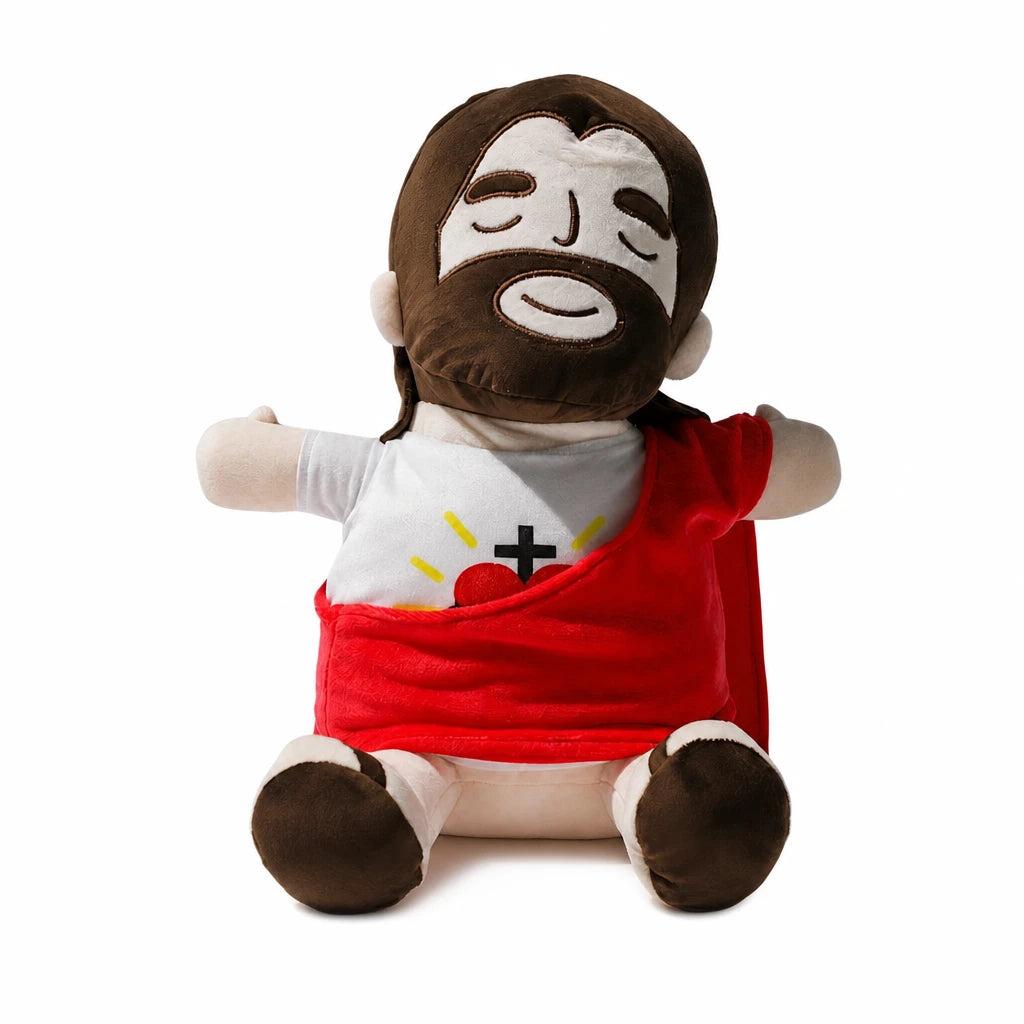 Breathing Plush Toy with Soft Glowing Heart - Red