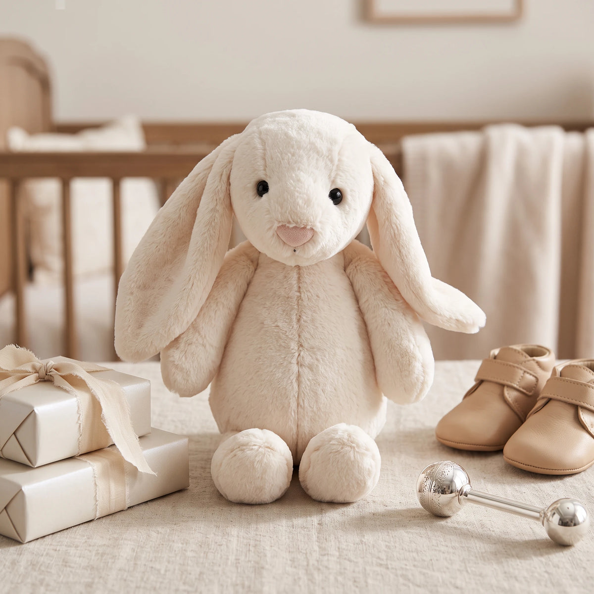 Bunny Plush with Floppy Ears – Soft White Rabbit - Bénéfices produit