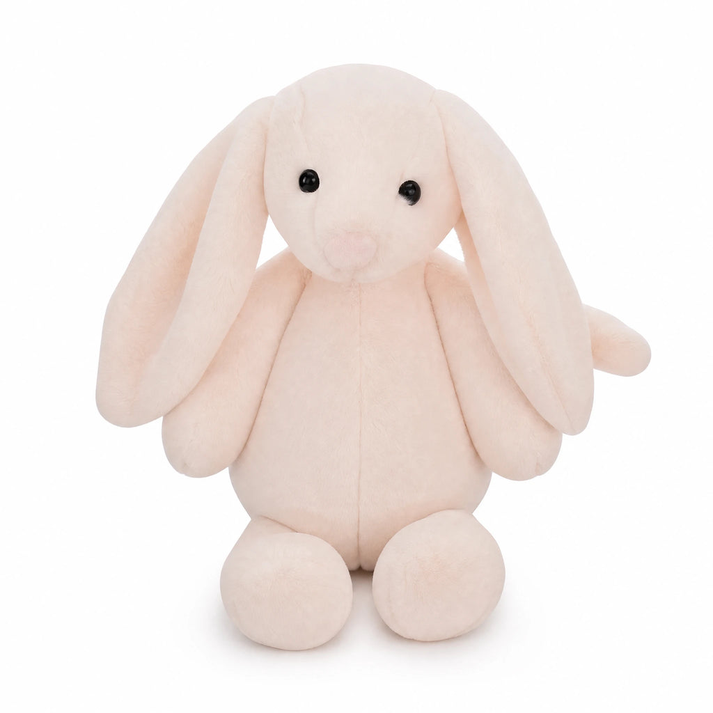 Bunny Plush with Floppy Ears – Soft White Rabbit - Fond blanc