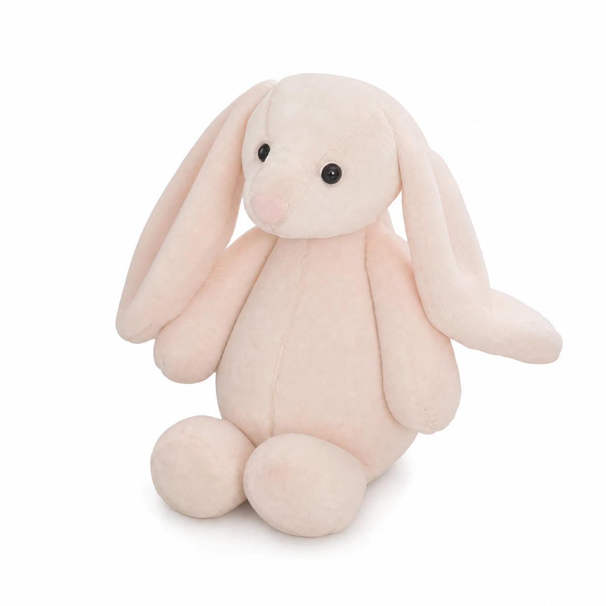 Bunny Plush with Floppy Ears – Soft White Rabbit - Fond blanc, autre angle