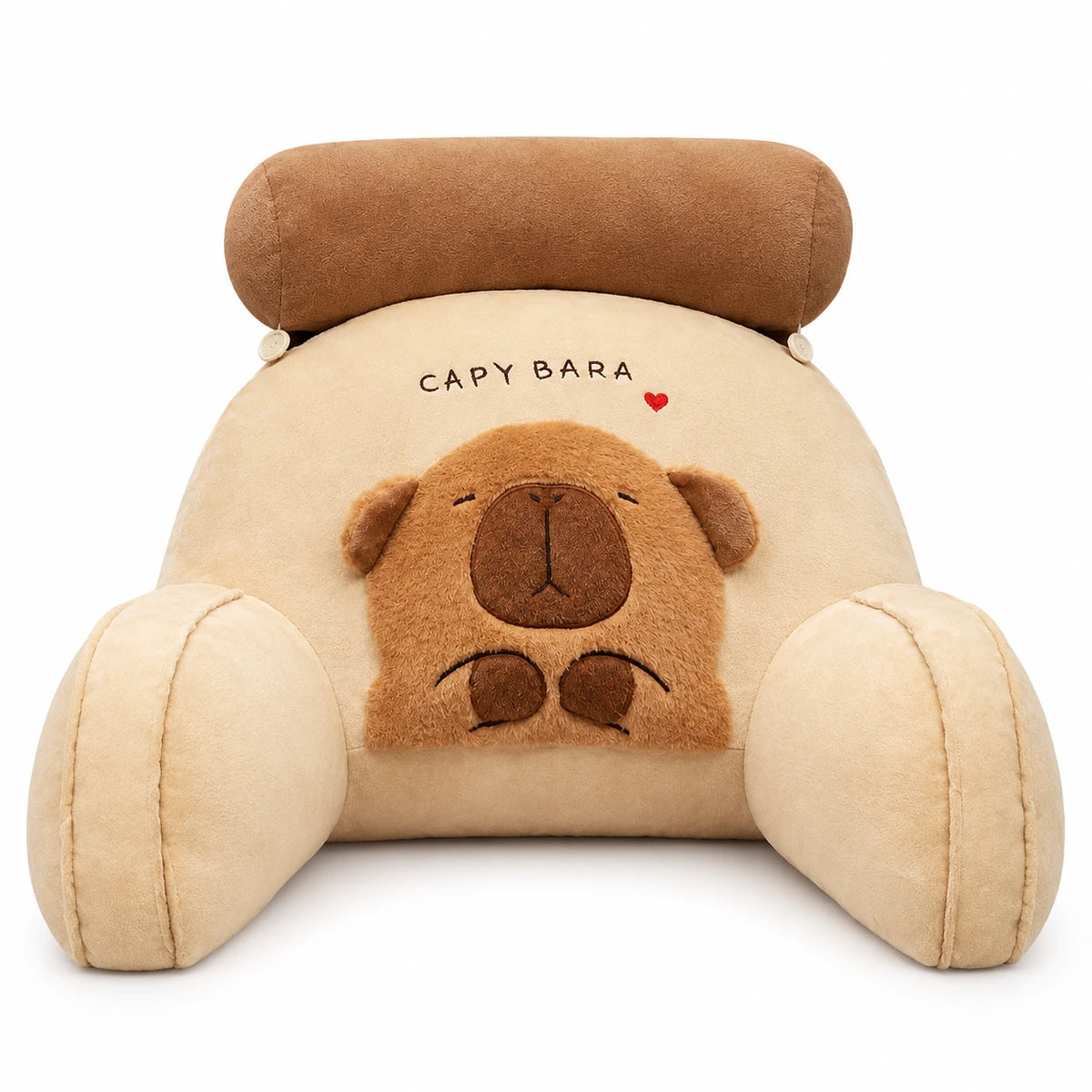 Capybara Backrest Cushion with Removable Neck Support - Begging / 15.5x23.5in / 40x60cm … (2 tailles)