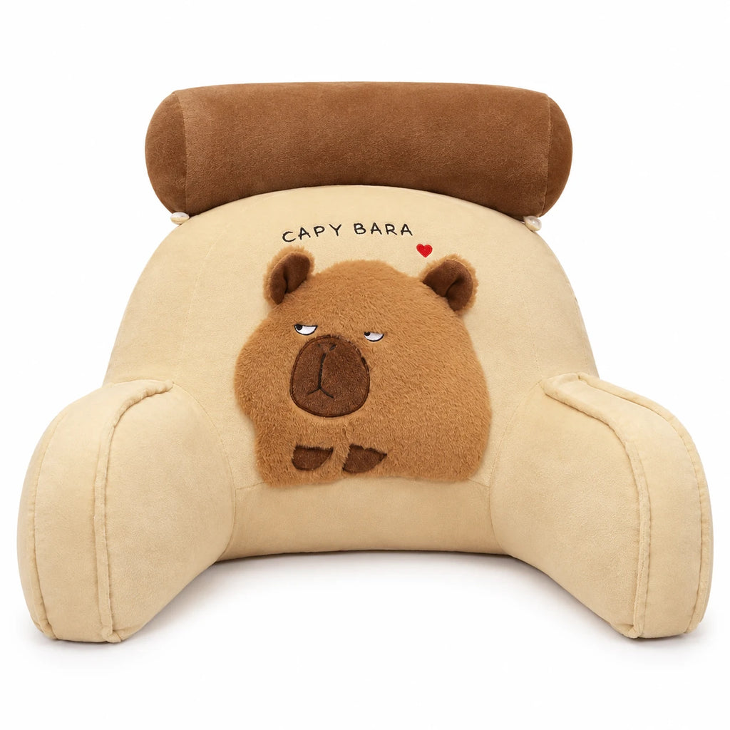 Capybara Backrest Cushion with Removable Neck Support - Curious / 15.5x23.5in / 40x60cm … (2 tailles)