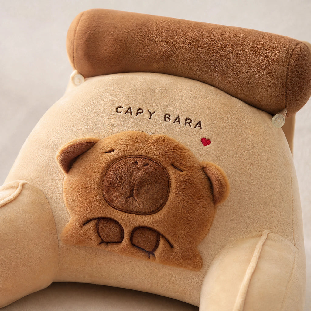 Capybara Backrest Cushion with Removable Neck Support - Détail matière
