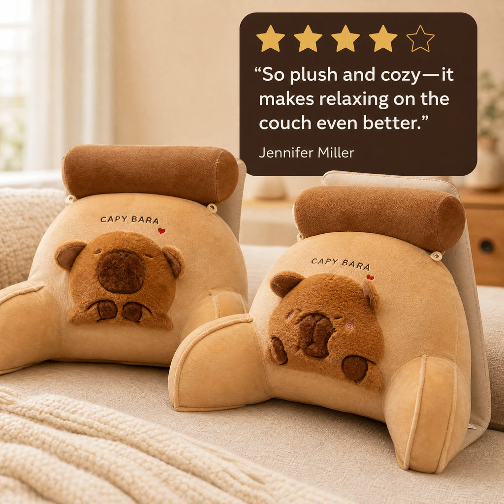 Capybara Backrest Cushion with Removable Neck Support - Image témoignage