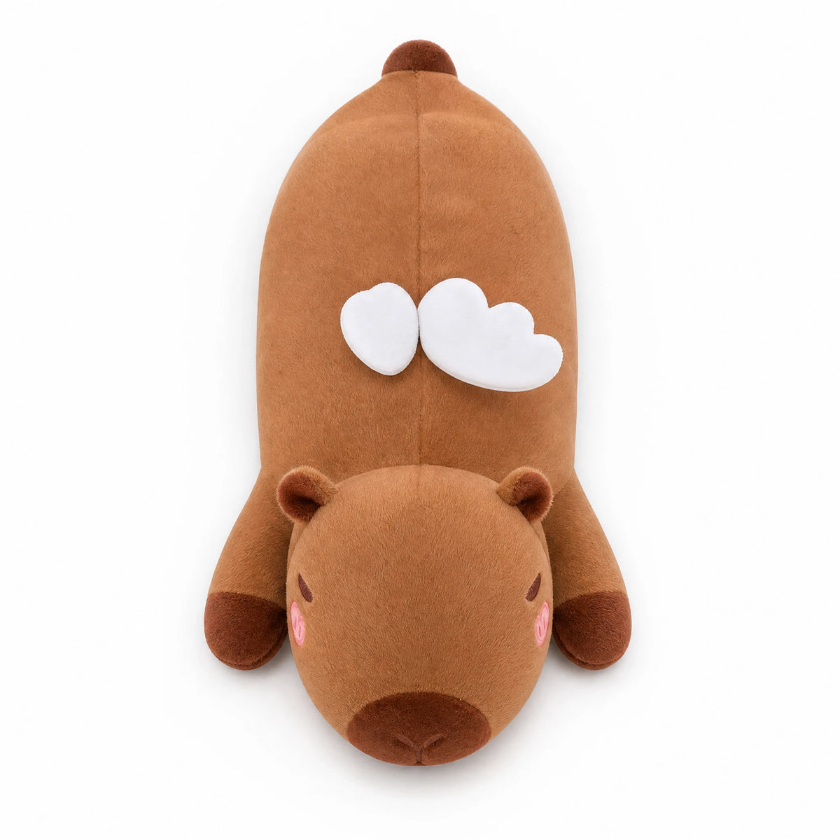 Capybara Body Pillow with Angel Wings or Orange Plush - Fond blanc