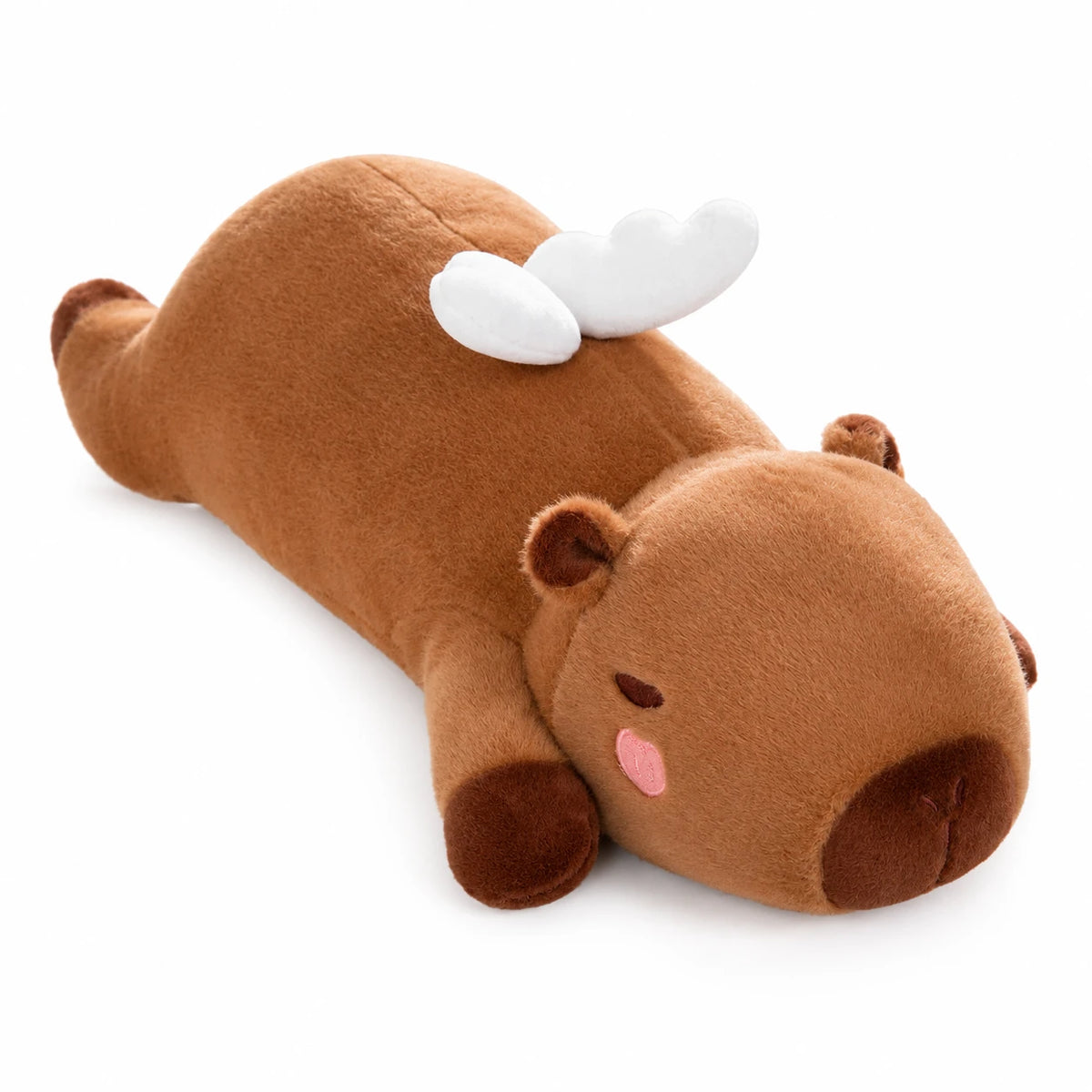 Capybara Body Pillow with Angel Wings or Orange Plush - White Wings / 23in / 60cm … (3 tailles)