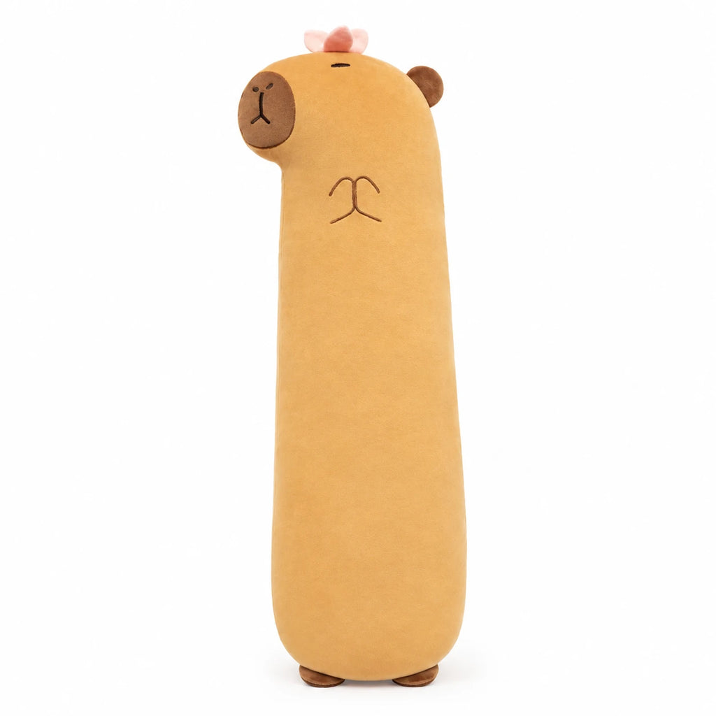Capybara Body Pillow with Chicken or Flower Detail - Flower / 35in / 90cm · Flower / 46in / 120cm