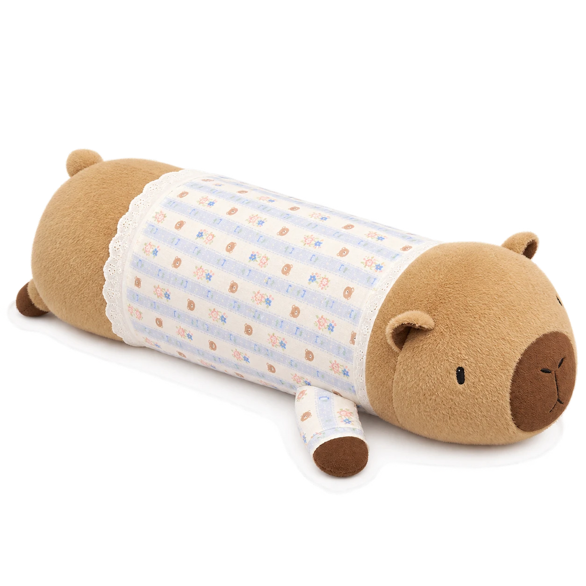 Capybara Body Pillow with Pyjamas – Long Plush Cuddle Buddy - Bear