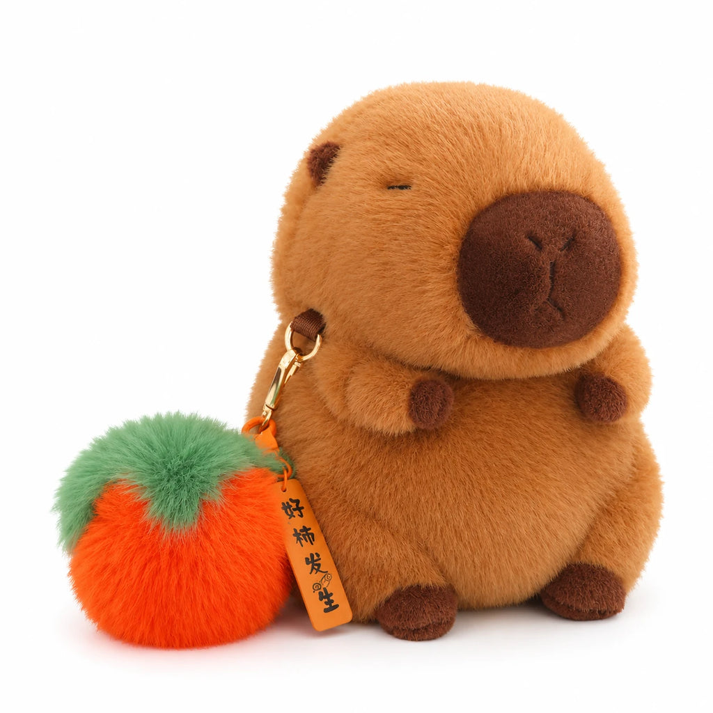 Capybara Crossbody Bag Plush with Detachable Strap - Orange