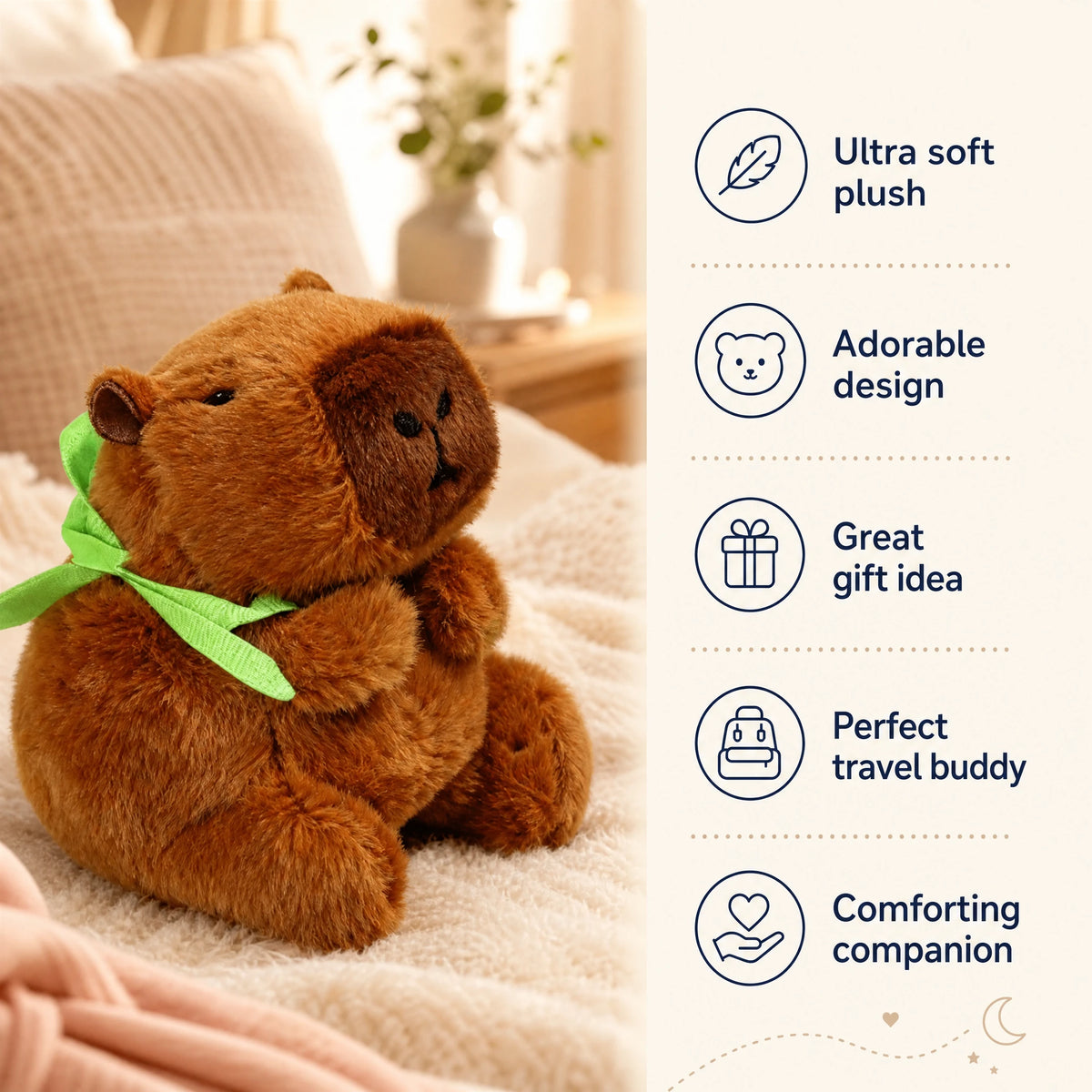 Capybara Plush AirPods Case with Turtle Backpack - Bénéfices produit