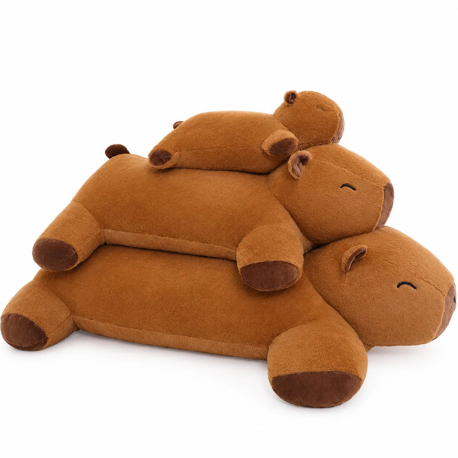 Capybara Plush Giant Snuggle Buddy in Soft Brown - 23in / 60cm · 39in / 100cm · 55in / 140cm