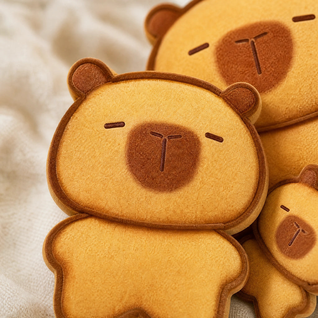 Capybara Plush in Toasted Bread Shape - Détail matière