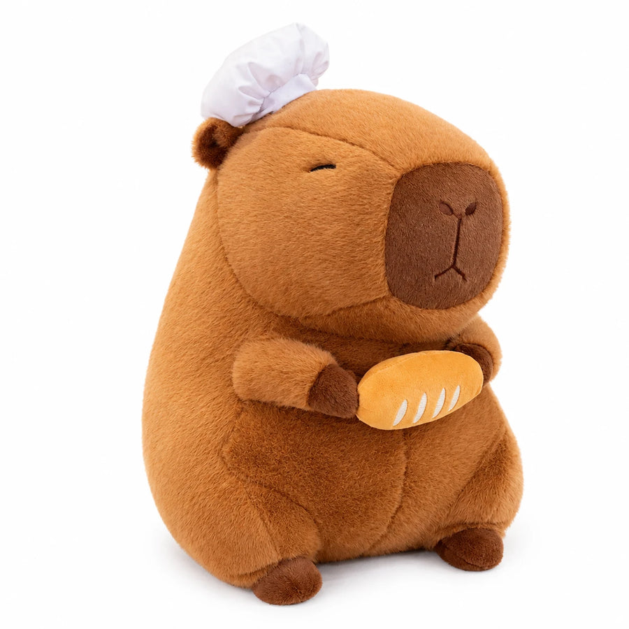 Capybara Plush Toy Baker or Chef Character with Hat - Baker / 11in / 28cm … (3 tailles)
