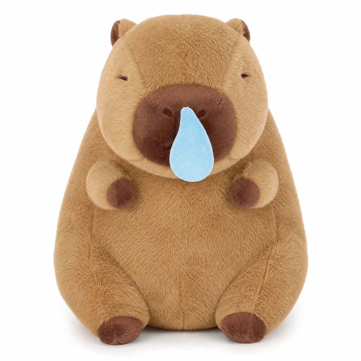 Capybara Plush Toy with Runny Nose Detail - Fond blanc