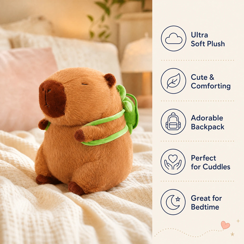 Capybara Plush Turtle Backpack Soft Stuffed Animal - Bénéfices produit