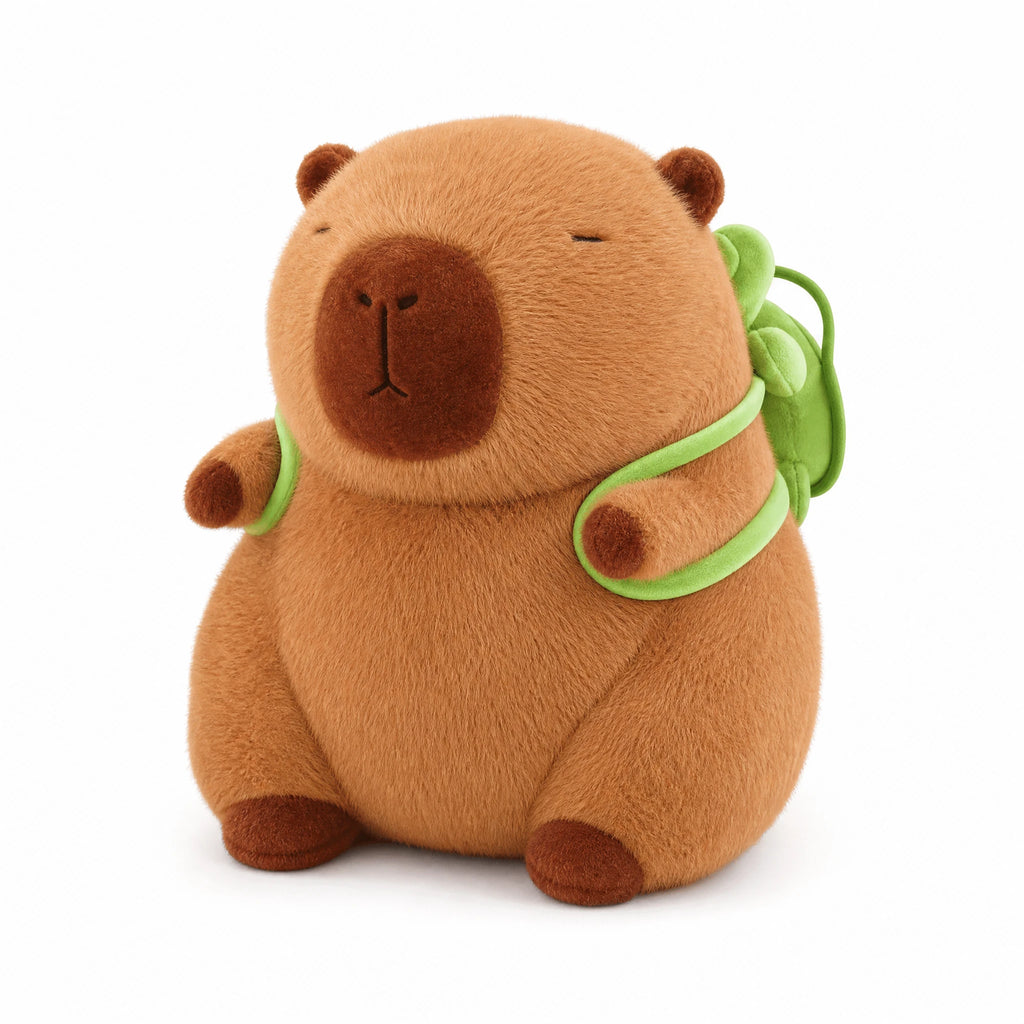 Capybara Plush Turtle Backpack Soft Stuffed Animal - Fond blanc