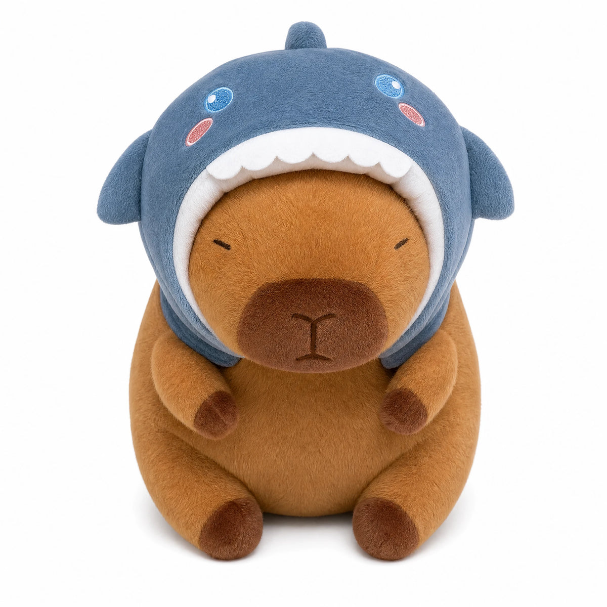 Capybara Plush with Animal Costume Designs - Fond blanc