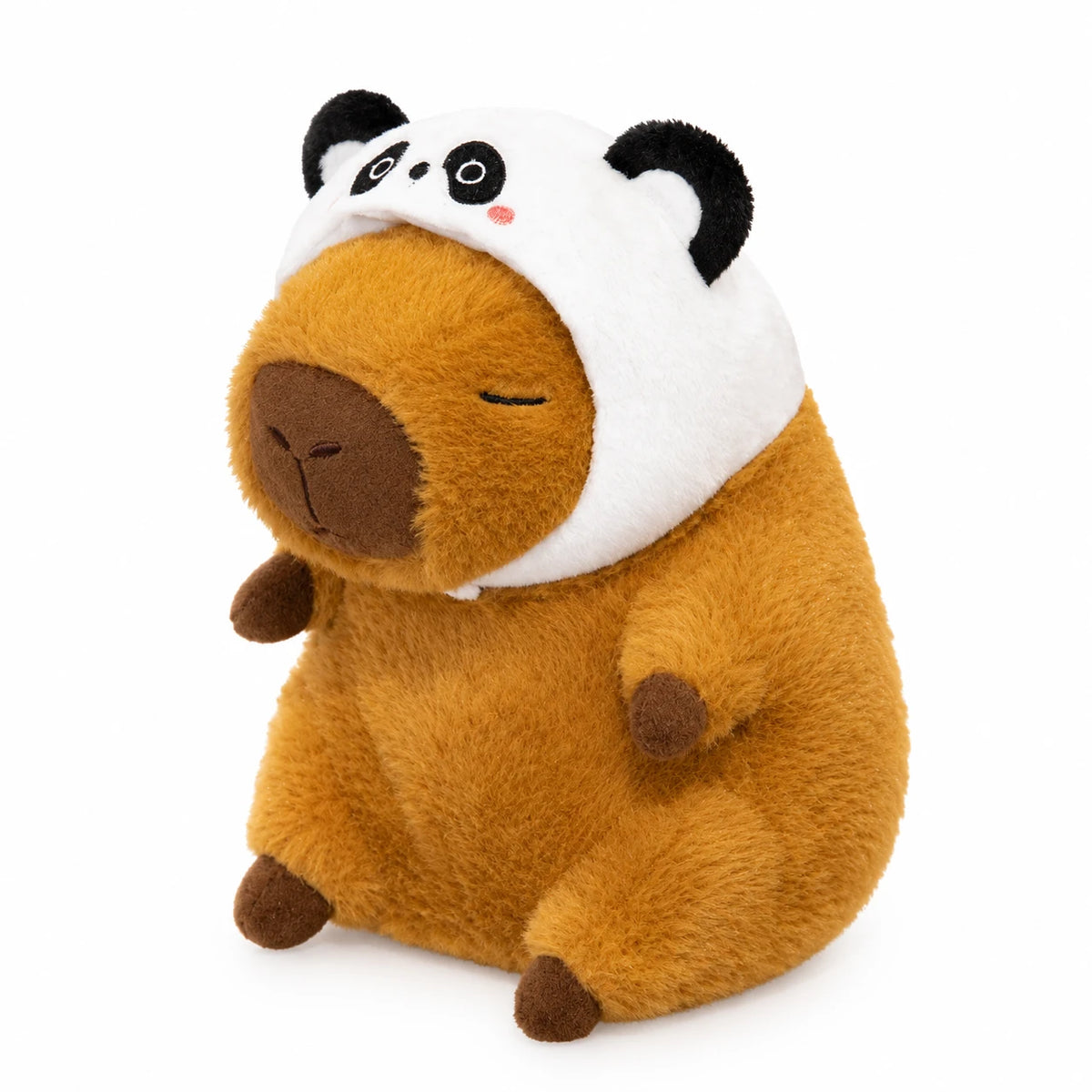 Capybara Plush with Animal Hat, Soft Stuffed Toy - Panda / 10in / 25cm … (3 tailles)